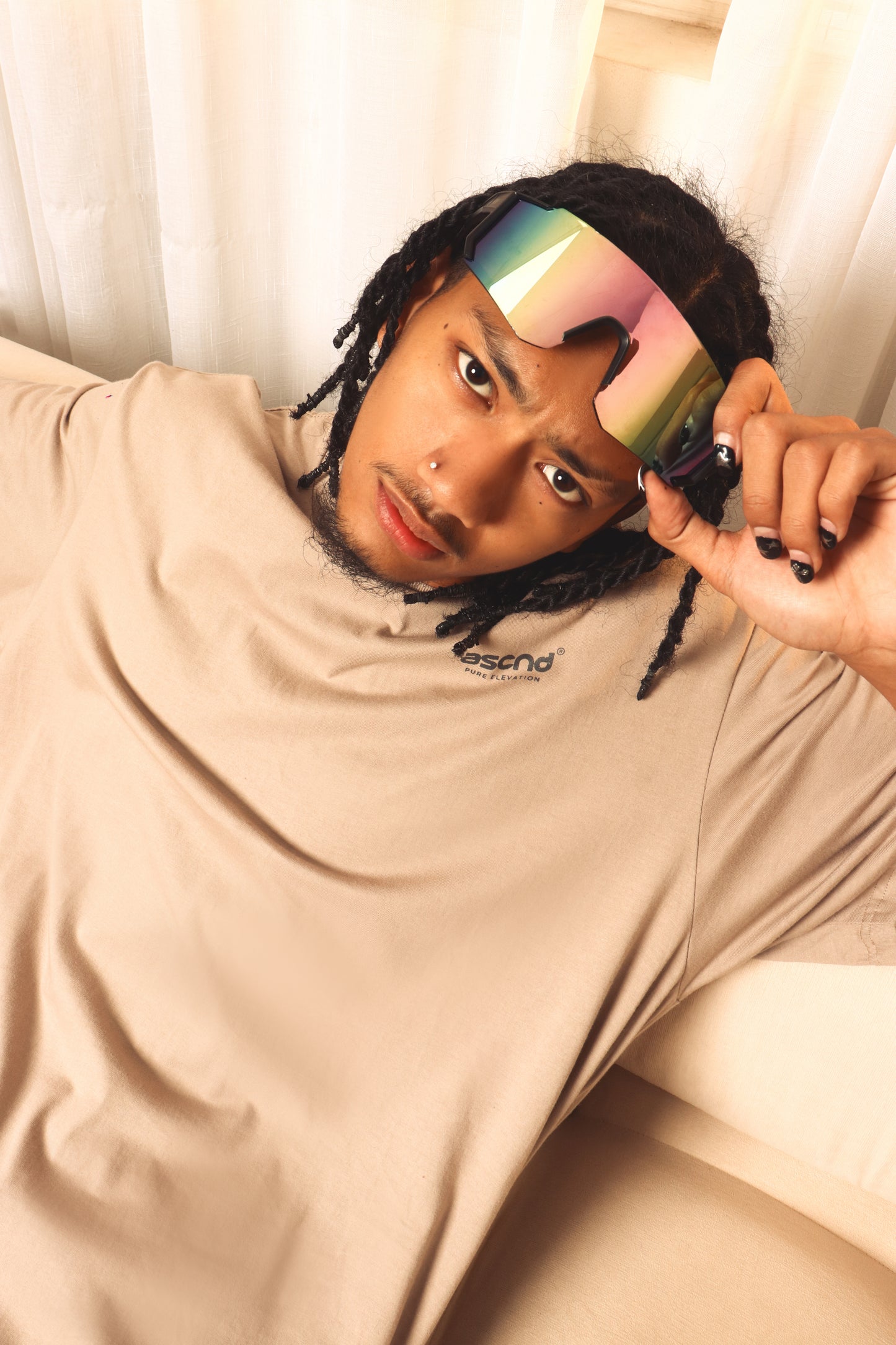 Front Page Cosmic Tee - Bone