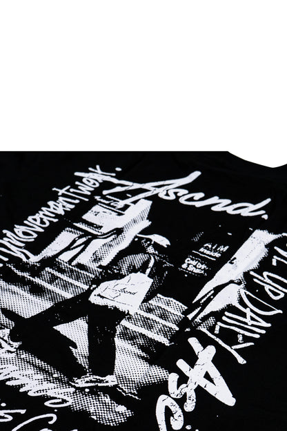 Move up Daily Graphic Tee - Black