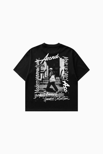Move up Daily Graphic Tee - Black