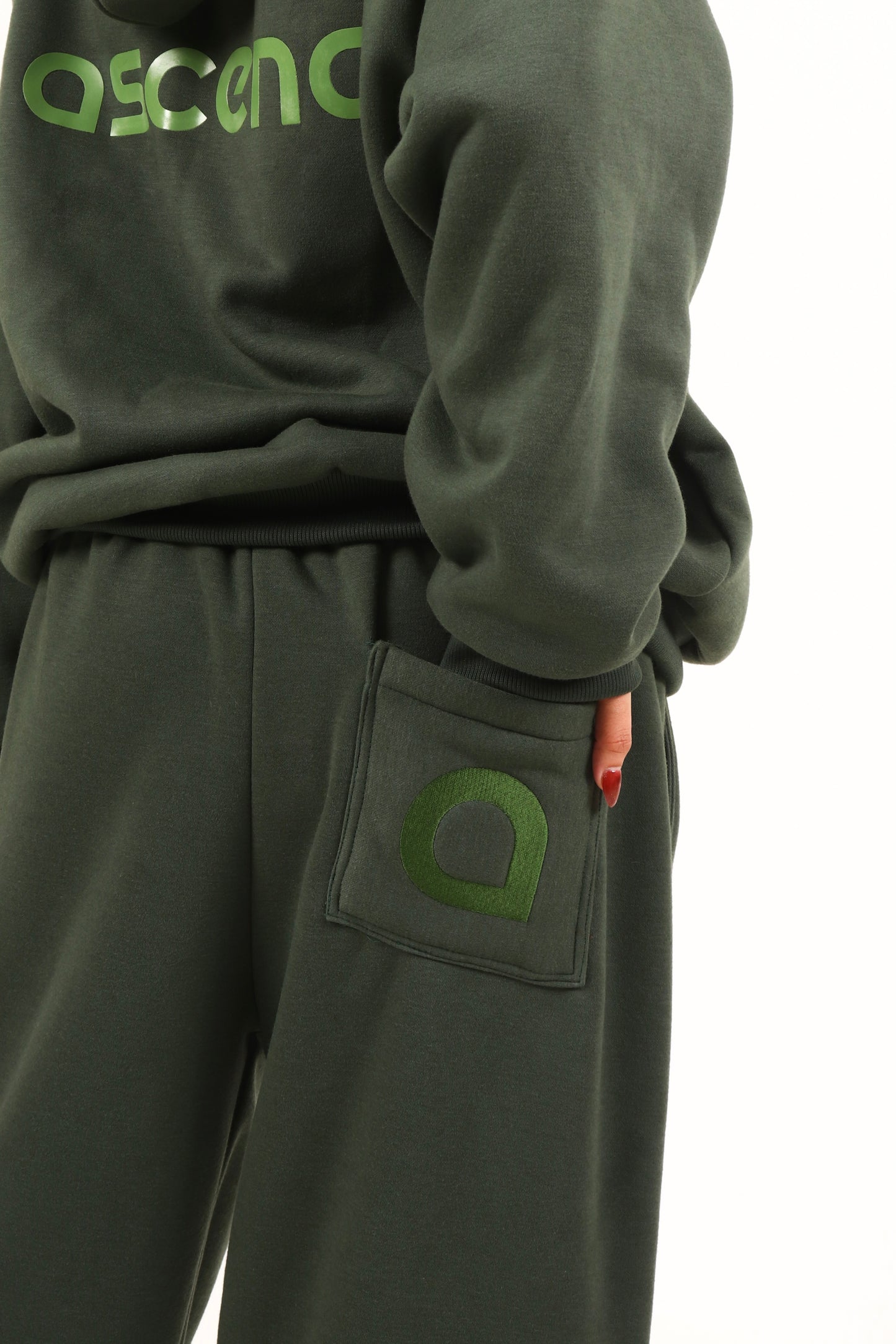 Astral Monogram Sweatpants - Dark Olive