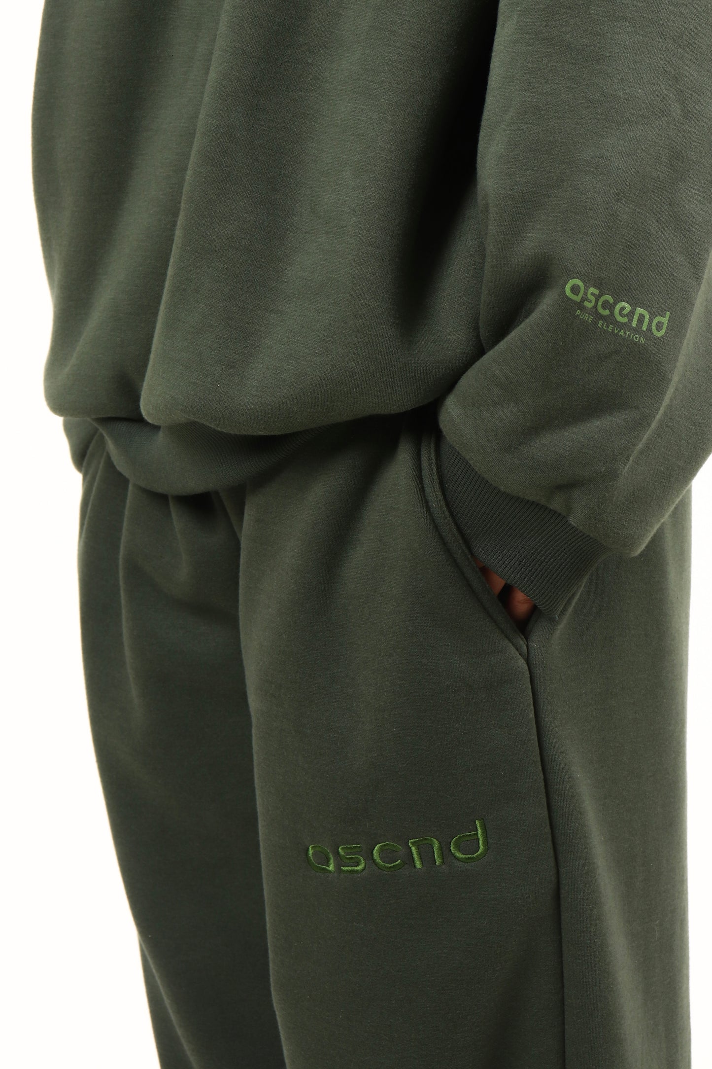 Astral Monogram Sweatpants - Dark Olive