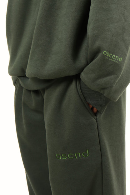 Astral Monogram Sweatpants - Dark Olive