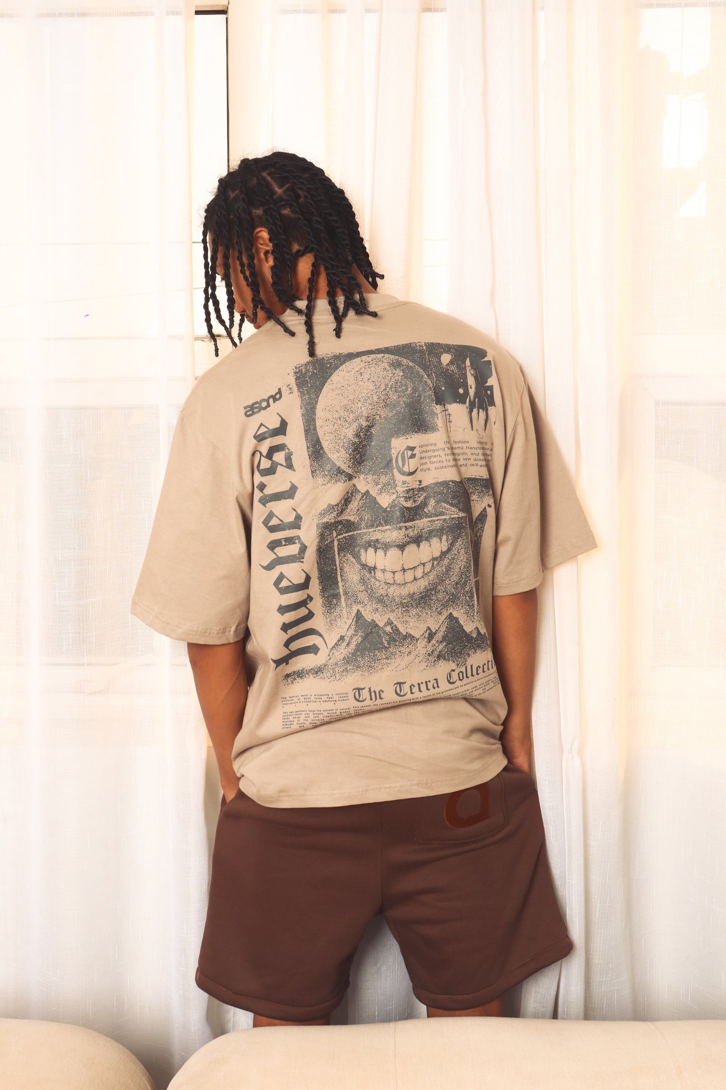 Front Page Cosmic Tee - Bone