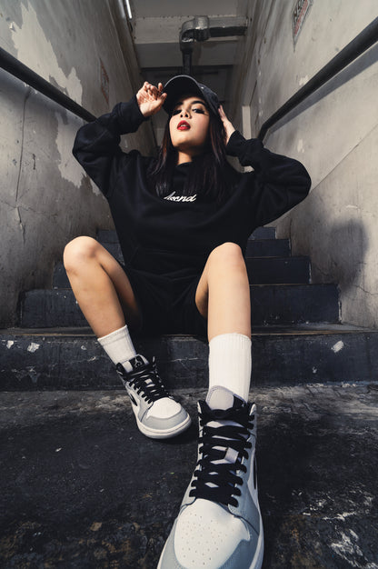 Neo Gen Boxy Hoodie - Black