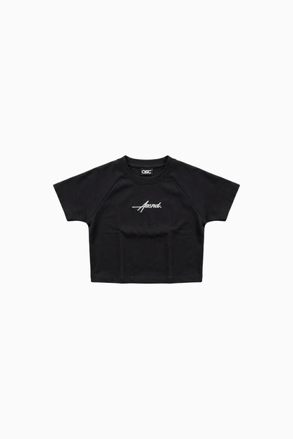 Luna Embro Crop top - Black