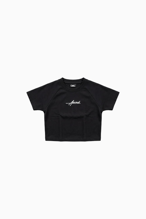 Luna Embro Crop top - Black