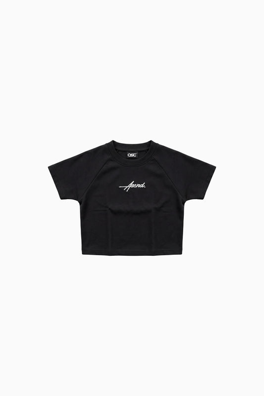 Luna Embro Crop top - Black